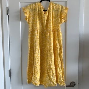 Zulily Yellow Speckled Dress, L, never been worn